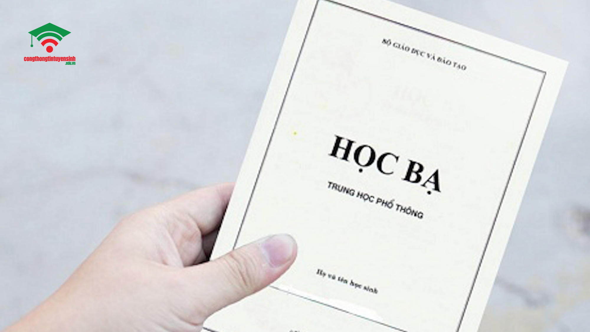 Xét tuyển học bạ THPT
